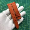 dây đồng hồ handmade da epsom orange slim 1